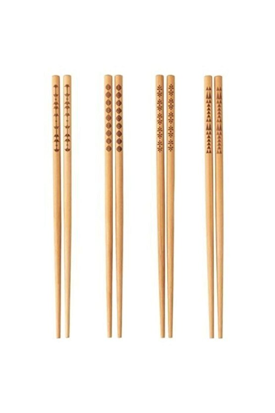 Trebent Yıkanabilir Bambu Chopstıck Japon Çin Yemek Çubuğu