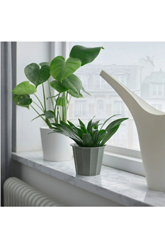 BUSKVERK alüminyum 9 cm Saksı, GRİ RENK x 2 ADET