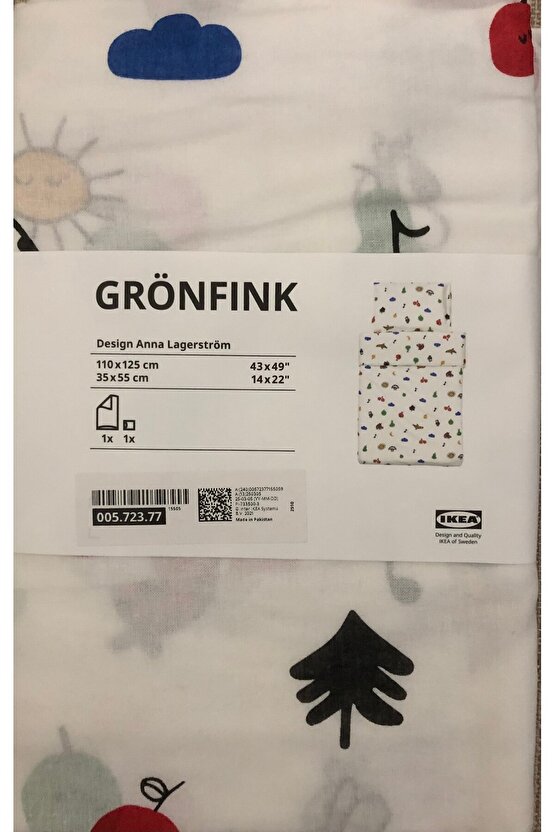 Grönfınk bebek nevresim takımı, çok renkli 110x12535x55
