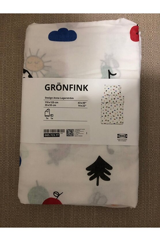 Grönfınk bebek nevresim takımı, çok renkli 110x12535x55