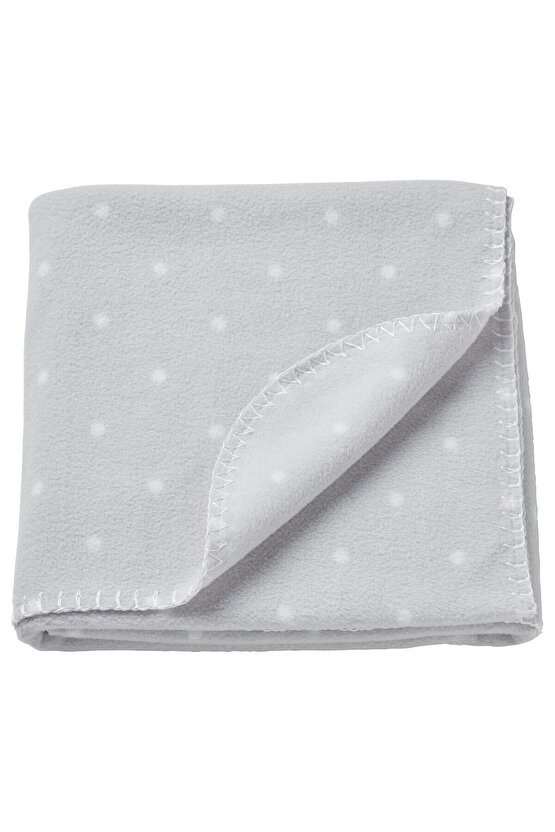 Tek Ebat Len Bebek çocuk battaniyesi 70x90 gri beyaz KENTSOYLU 60496432 Gri 70 x 90 Kırışmaya Dayan