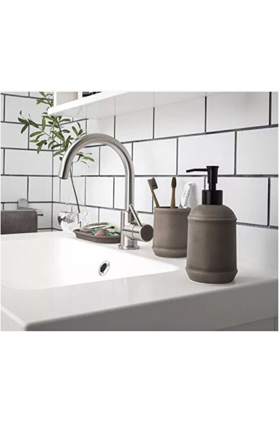 3 Parça Banyo Seti Sabunluk Fırçalık Tvalsjön