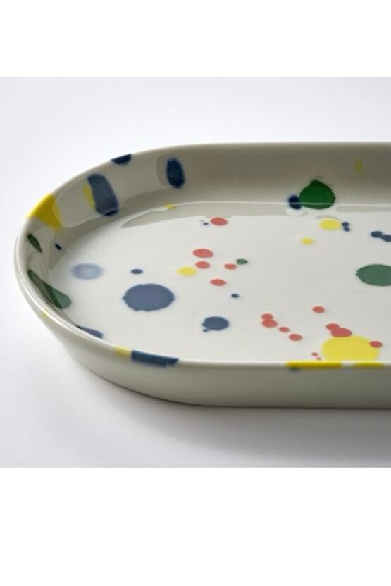 Rödsnultra servis tabağı seti, karışık desenler 20x11cm, 3 parça
