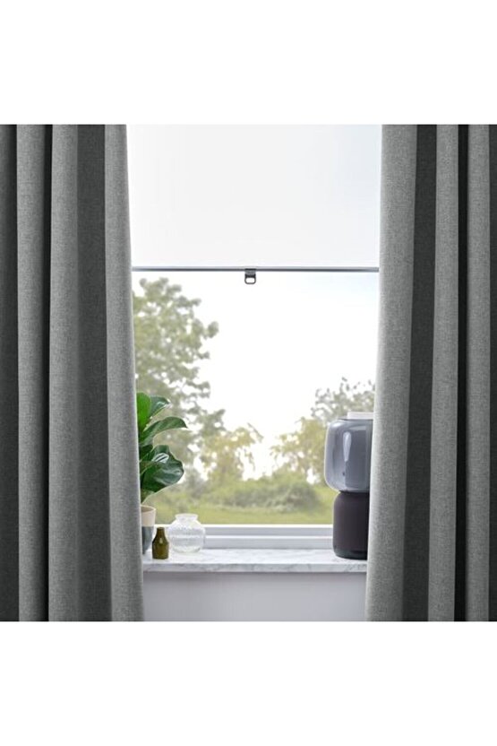 - ROSENMANDEL, karartma perde2 kanat, gri, 135x300 cm