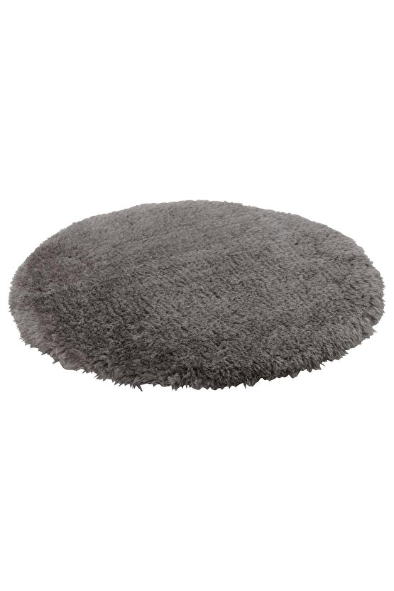 Peluş-Kaydırmaz Taban Sandalye Minderi MeridyenDukkan Gri Renk 32 cm Tabure-Bank-Sandalye Minderi