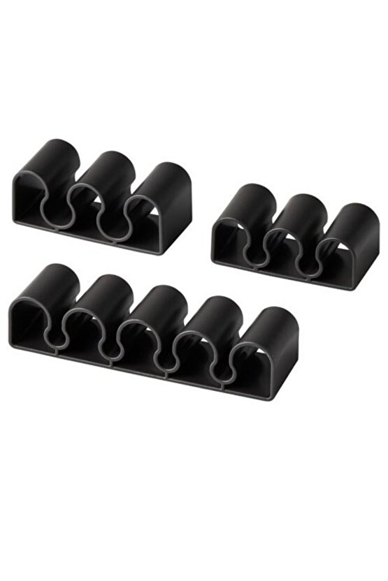 COZY ROOM - KALKSTUFF kablo tutucu, düzenleyici, koyu gri, 3lü set
