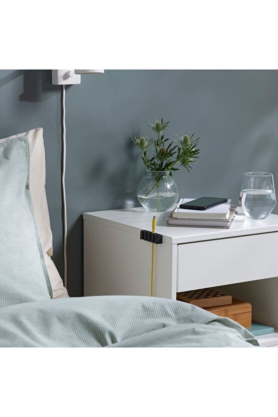 COZY ROOM - KALKSTUFF kablo tutucu, düzenleyici, koyu gri, 3lü set
