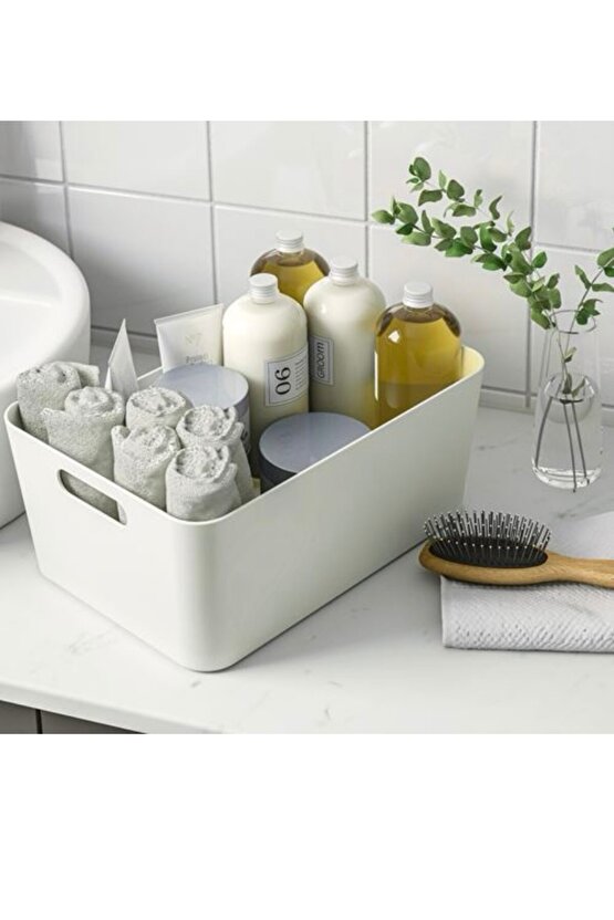 Uppdatera kutu beyaz organizer kutu, düzenleyici kutu donmezco beyaz çok amaçlı kutu 34x24cm