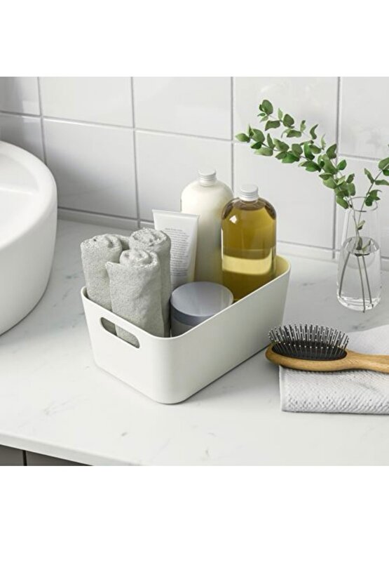 Uppdatera kutu beyaz organizer kutu düzenleyic kutu çok amaçlı kutu donmezco 24x17cm