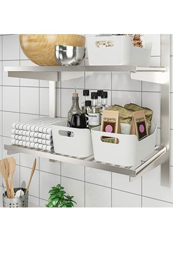 Uppdatera kutu beyaz organizer kutu düzenleyic kutu çok amaçlı kutu donmezco 24x17cm