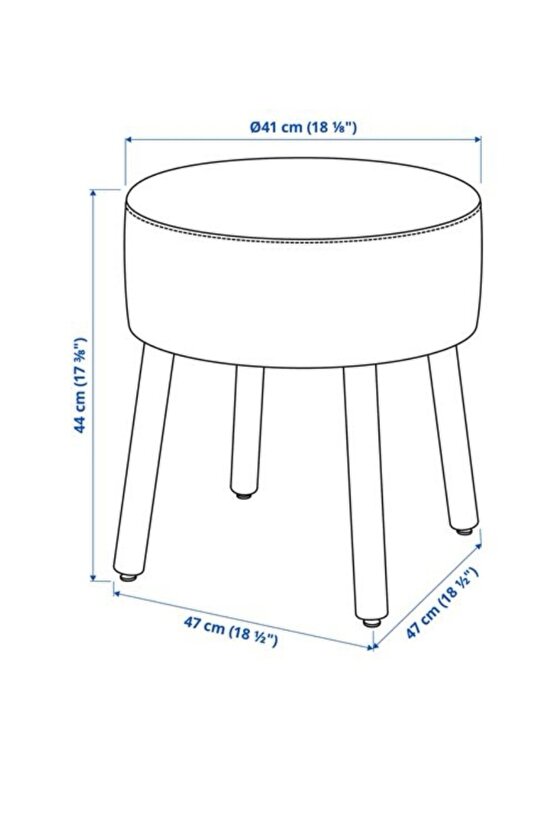 Mörtfors puf, 47x47cm , diseröd koyu sarı