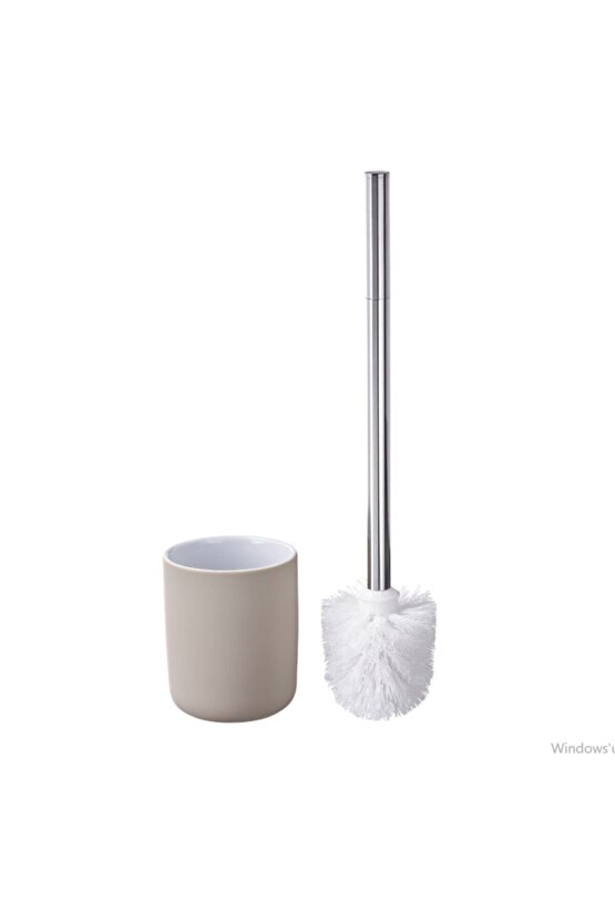 Ekoln Stoneware Seramik Tuvalet Fırçası Bej