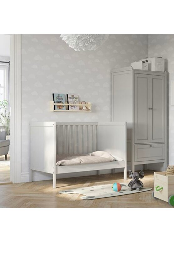 Sundvık bebek karyolası, gri 60x120