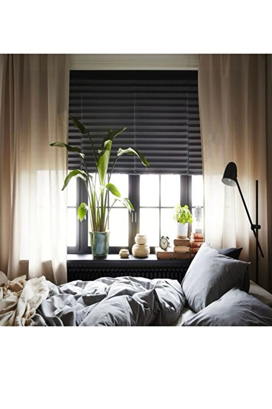Schottıs stor perde, koyu gri 100x190 karartma perde polyester