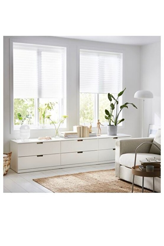 Schottıs stor perde, beyaz 90x190cm şeffaf kumaş polyester