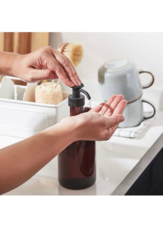 Valvardad sıvı sabunluk, kahverengi 380ml