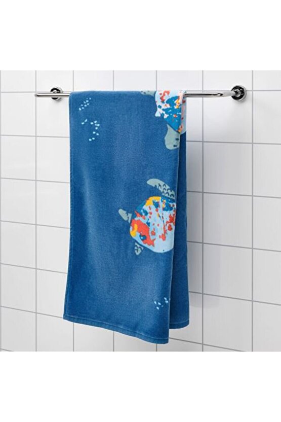 - BLAVINGAD, çocuk banyo havlusu, koyu mavi, 70x140 cm
