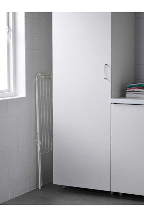 Metal Metal Jall Minimalist Çamaşır Kurutma Askılığı Beyaz Beyaz
