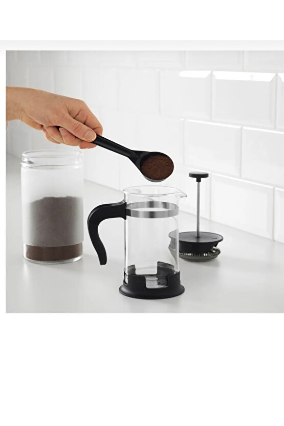 French Press Siyah 1 Lt Yükseklik: 22 cm Çap: 10 cm