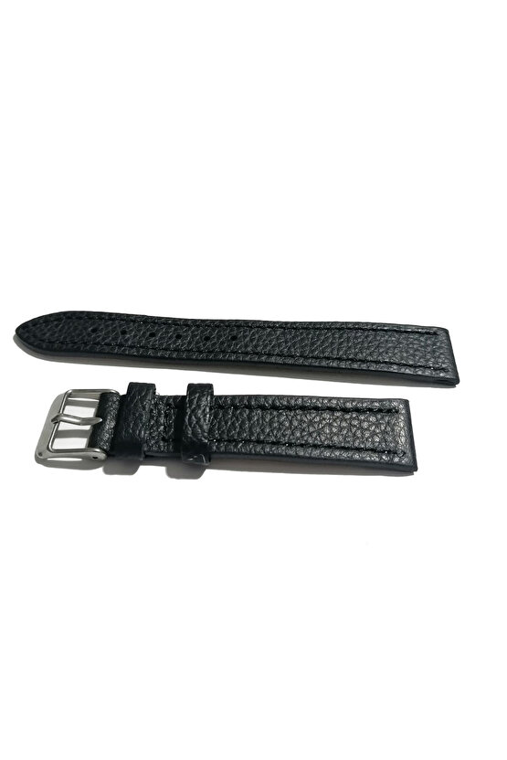 Klasik Hakiki Deri Saat Kordonu siyah mat 16 mm (473 )