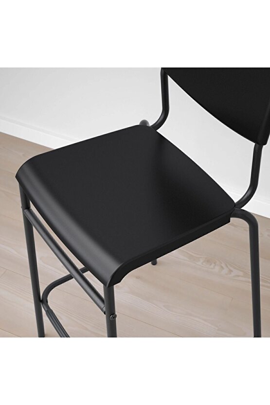 AKDENİZ STIG siyah 63 cm modern bar sandalyesi