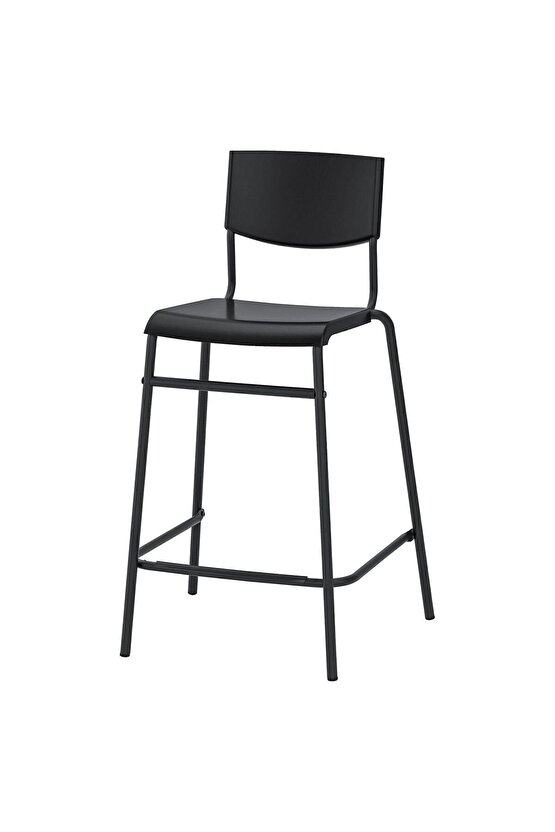 AKDENİZ STIG siyah 63 cm modern bar sandalyesi
