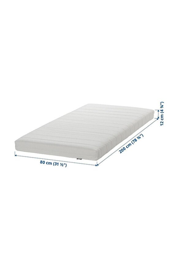 HEMNES DİVANA UYUMLU AFJALL beyaz 80x200 cm tek kişilik yatak