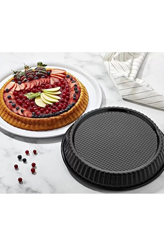 EMAYE YANMAZ YAPIŞMAZ TURTA  TART KEK KALIBI TEPSİSİ KABARMALI ŞEKİLLİ A KALİTE 1. SINIF