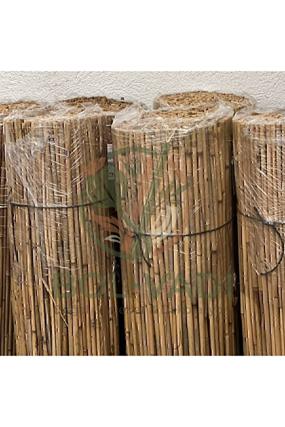 1 Metre Yükseklik X 5 Metre Genişlik Bambu Kamış Hasır Çit Dekoratif Bahçe Balkon ve Duvar Çiti .