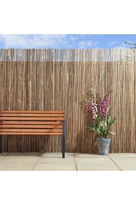 Bambu Çit Kamış Çit Hasır Çit 2x4,5 Metre Eni 2 Metre Uzunluk 4,5 Metre
