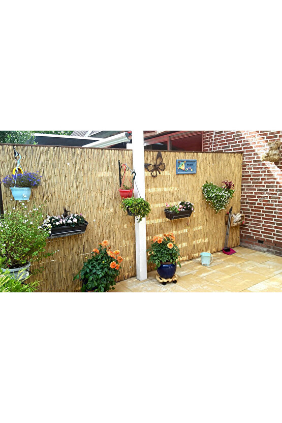 Bambu Çit Kamış Çit Hasır Çit 2,5x5 Metre Eni 2,5 Metre Uzunluk 5 Metre Bahçe Çiti Rulo Çit