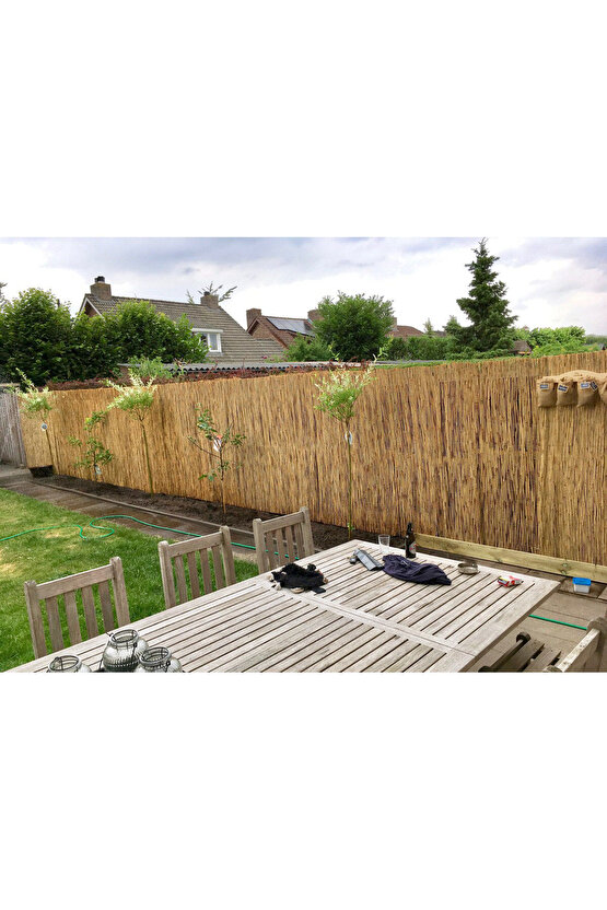 Bambu Çit Kamış Çit Hasır Çit 2,5x5 Metre Eni 2,5 Metre Uzunluk 5 Metre Bahçe Çiti Rulo Çit