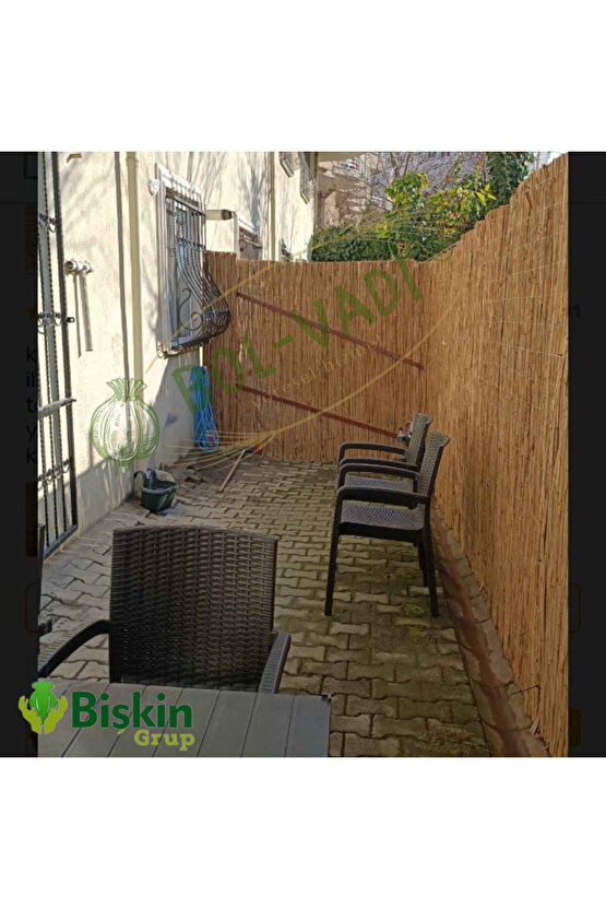 240CM Yükseklik X 150CM Genişlik Doğal Bambu Kamış Hasır Çit Dekoratif Bahçe Balkon ve Duvar Çiti .