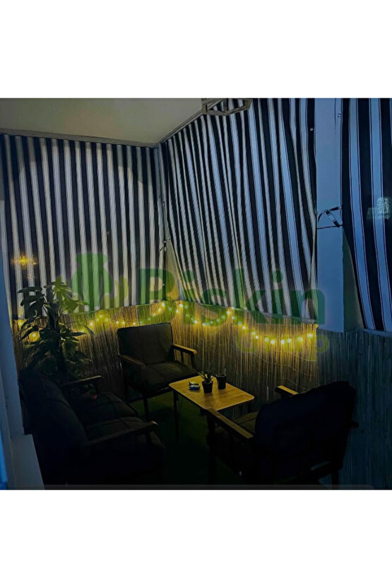 1Metre Yükseklik X 3 Metre Genişlik Bambu Kamış Hasır Çit Dekoratif Bahçe Balkon ve Duvar Çiti .
