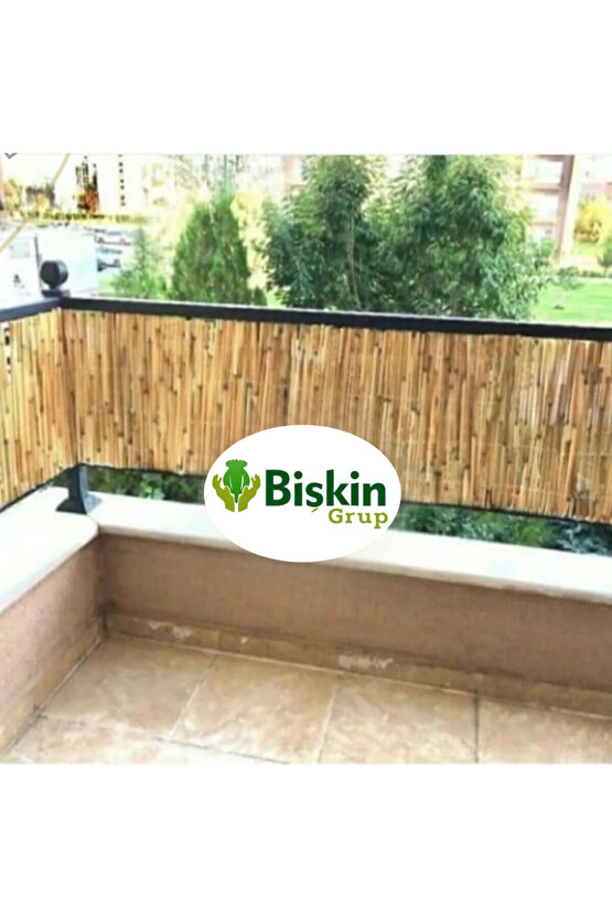 Natural 25CM X 500CM Bambu Kamış Hasır Çit Dekoratif Bahçe Balkon ve Duvar Çiti Reed Fence