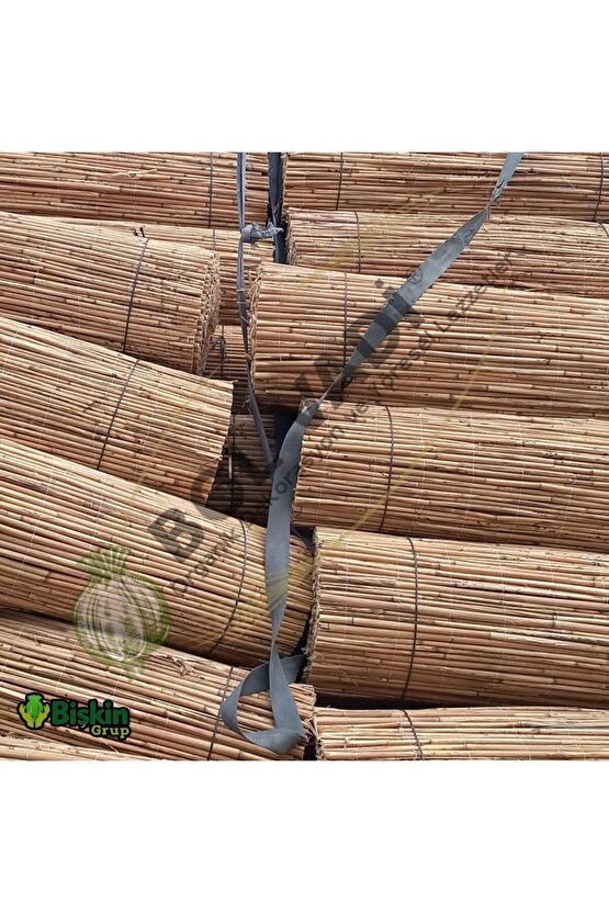 90cm X 5 Metre Bişkin Bambu Kamış çit , Reedfence Bahçe ve Balkon Çiti, Hasir