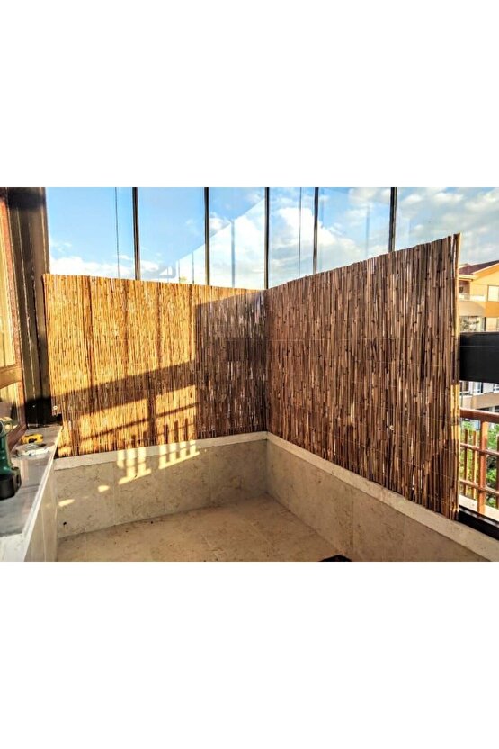 Doğal kamış hasır 50cm x 2metre doğal bambu çit,balkon çiti,gögelik