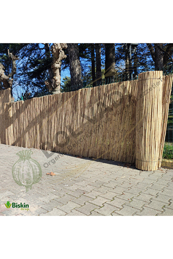 80cm X 7m Afyonkarahisardan Misina Ipli Doğal Bambu Kamış Çit,bahçe Çiti,hasır Çit, Gölgelik