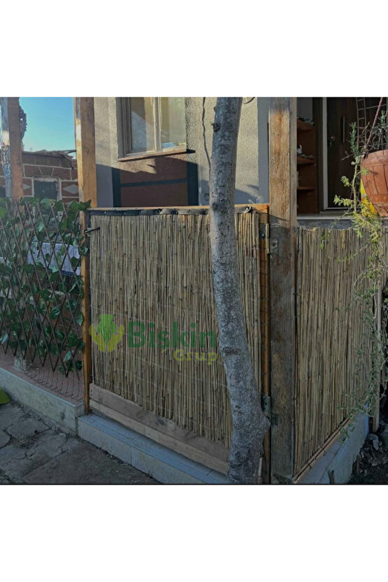 120cm X 200cm Afyonkarahisardan Misina Ipli Doğal Bambu Kamış Çit,bahçe Çiti,hasır Çit, Gölgelik