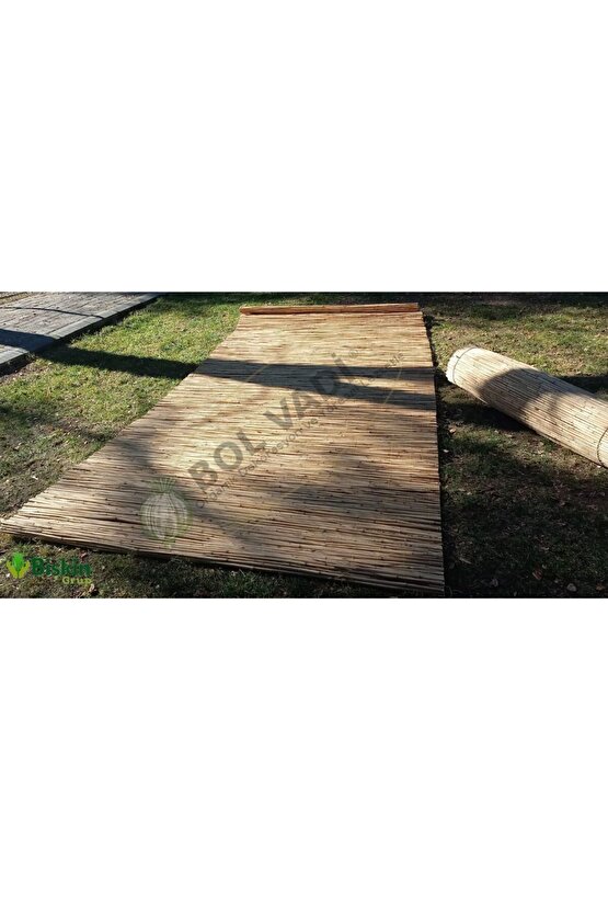 1.5x5 m Bambu Kamış Çit Bahçe Balkon Veranda Mahremiyet Gölgelik Çiti