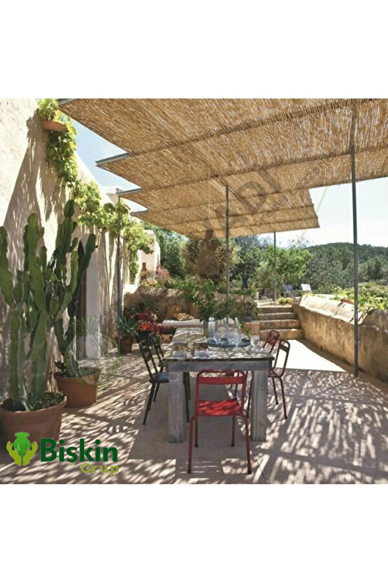 2x5 Reed Fence Misina İpli Doğal Bambu Kamış Çit ,bahçe Çiti ,balon Çiti ,hasır Çit ,gölgelik Dekor