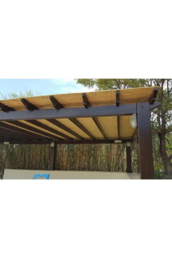 Bambu Çit Kamış Çit Doğal Bambu Çit Rulo+(1x4,5 M)eni 1 Metre- Uzunluk 4,5 Metre