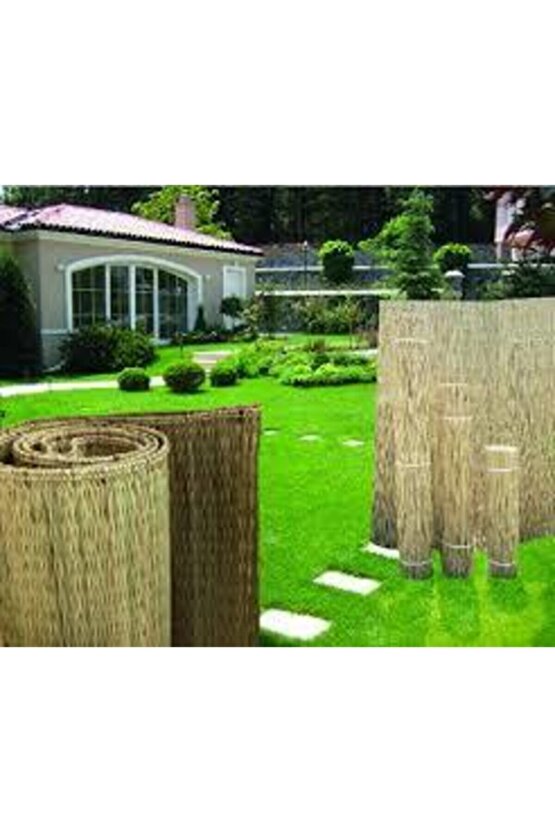 Balkon Çiti Yükseklik 2 Metre Uzunluğu 5 Metre Bambu Çit Hasır Kamış Doğal