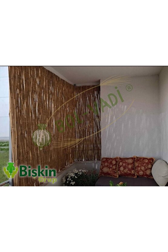 2m X 4m Reed Fence Misina Ipli Doğal Bambu Kamış Çit , Bahçe Çiti , Balon Çiti ,hasır Çit ,gölgelik