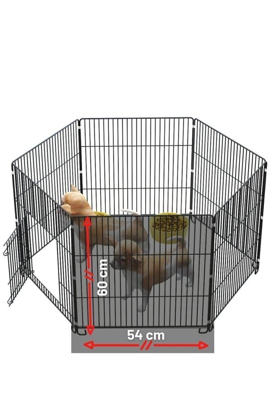 Katlanır Metal Köpek Oyun Alanı , Evcil Hayvan Oyun Alanı , Köpek Çiti , Tavşan Çiti 60x54 Cm