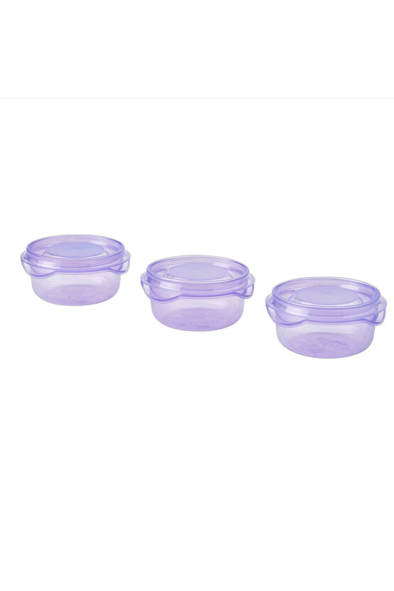 PRUTA plastik saklama kabı seti, lila, 70 ml, 3 parça