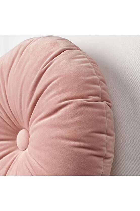 Yuvarlak Kırlent-Minder 40 cm Açık Pembe Renk Yuvarlak Kırlent 360 G