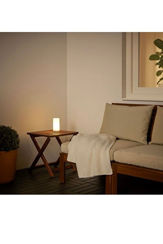 Solvinden led li masa lambası 14,5cm beyaz, pilli