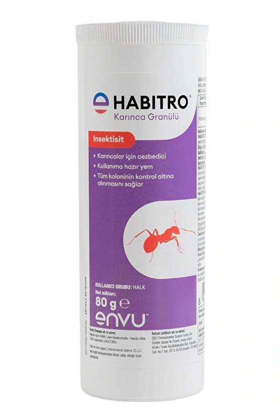 Envu Habıtro Karınca Granülü 80 G