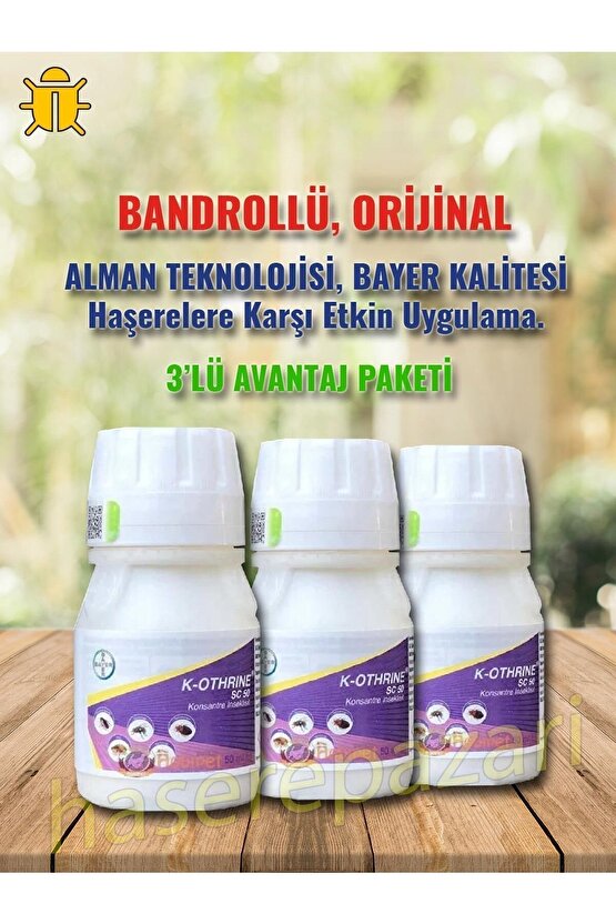 3lü K-othrine Envu Sc50 50cc Konsantre Genel Haşere Ilacı